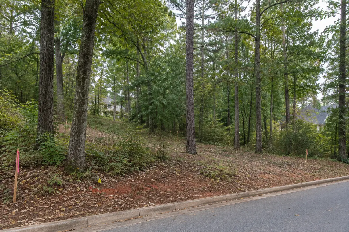 Undeveloped residential lot with trees and natural terrain in North Fulton