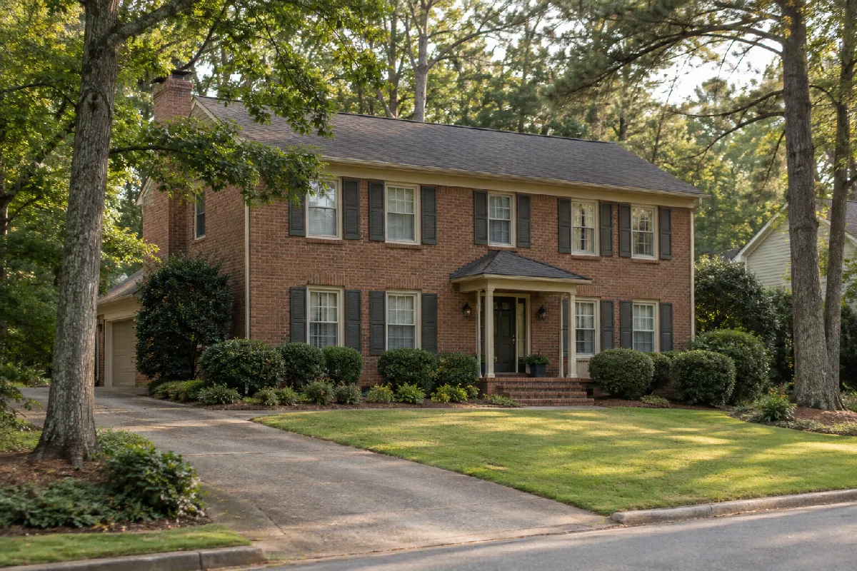 Exterior of well-maintained older home with good curb appeal and solid structure