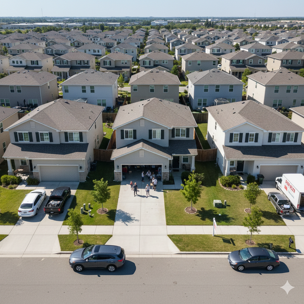 Suburban single-family housing neighborhood showing increased homeownership opportunities